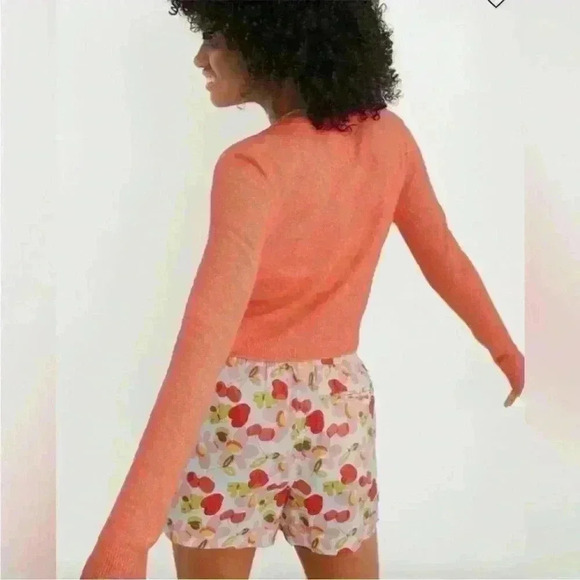 NWT Aerie Campus Cool Plush Cardigan Orange Wool Alpaca Soft Blend Size XXS - Picture 2 of 7